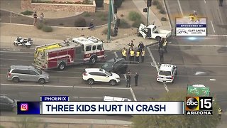 Three kids hurt in crash near 43rd Avenue and Happy Valley Road