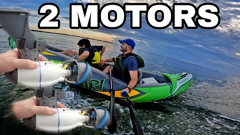 I MOTORIZED A CHEAP AMAZON inflatable kayak WITH Bixpy Jet Valwix Inflatable Kayak Tandem