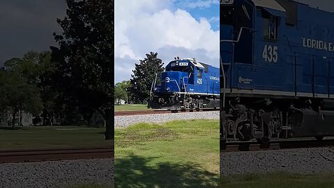 Florida East Coast Railway FEC-105 returning solo at Daytona Beach Golf Club Aug. 27 2023 #fec105