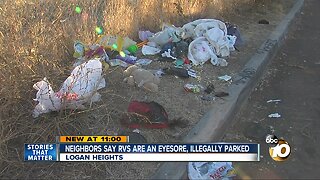 Homeless reportedly dumping trailers, trash in Logan Heights
