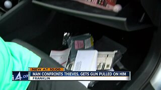 Franklin man confronts thieves rifling through his car