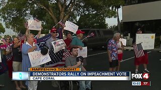 Demonstrators rally on impeachment vote in Cape Coral