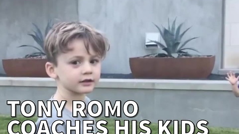 Tony Romo Coaches His Kids To Hilarious Football Fail