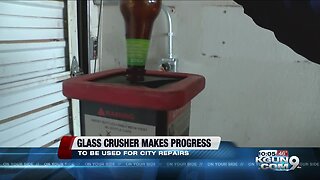 Glass crusher used to help with multiple city projects