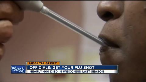 Nearly 400 in Wisconsin died of flu during 2017-2018 flu season