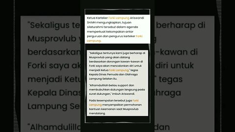 INTERMEZO|Dandenpom II/3 Lampung Dukung ARISWANDI Jadi Ketua FORKI Lampung #youtube #youtubeshorts