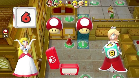 Super Mario Party Partner Party Tantalizing Tower Toys - Peach Rosalina VS Mario Luigi - Fire