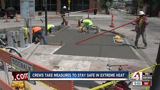 Extreme heat impacts crews working outside