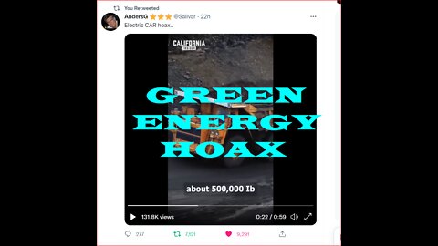 GREEN ENERGY IS #FAKENEWS AS DEEP STATE USES IT TO DENY TESLA FREE ENERGY~!
