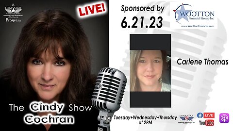 6.21.23 - Carlene Thomas - The Cindy Cochran Show on Lone Star Community Radio