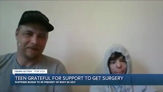 Teen grateful for support to get surgery