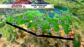 Valley rain and mountain snow remain in the forecast