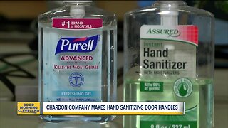 Local company makes hand sanitizing door handles