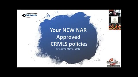 37 New NAR approved CRMLS Policies
