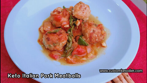 Keto Italian Pork Meatballs
