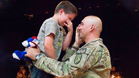 meeting of the military with their families