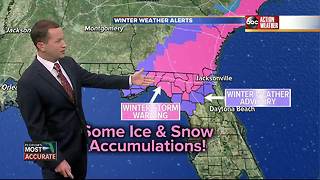 Winter Storm Warning issued for counties in North Florida