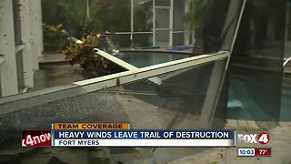 High winds uproot trees, leaves damage in Fort Myers neighborhood