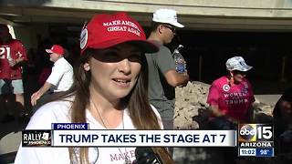 President Trump to take stage at Phoenix Convention Center at 7 p.m.