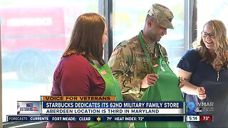 Starbucks dedicates its 62nd military family store