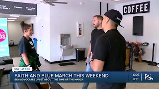 Faith and Blue March this weekend