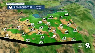 A chance of valley rain and mountain snow