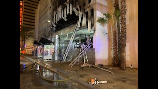 LVFR: At least 5 cars catch fire at Four Queens casino in downtown Las Vegas