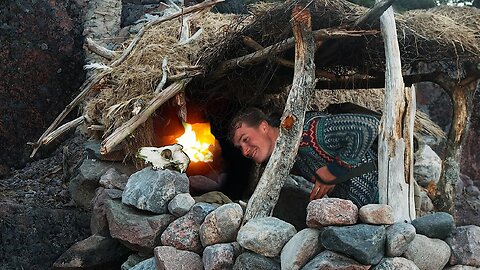 3 Day Island Bushcraft: SURVIVAL SHELTER Expansion, Baby Swans and Seabirds