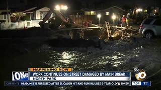 North Park water main break repairs nearly done