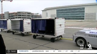 CVG testing driverless luggage vehicle