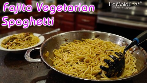 Fajita Vegetarian Spaghetti | Dining In With Danielle