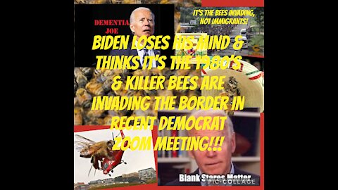 Biden loses his mind & thinks killer bees are invading from Mexico!