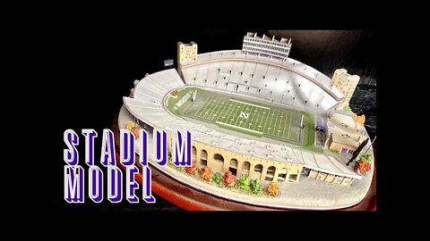 Northwestern University Ryan Field replica football stadium model by the Danbury Mint
