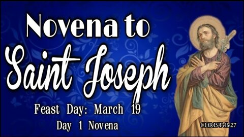 ST. JOSEPH NOVENA : Day 1