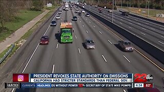 President Donald Trump revokes California's authority on emissions