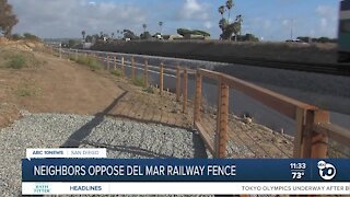 Neighbors oppose Del Mar railway fence