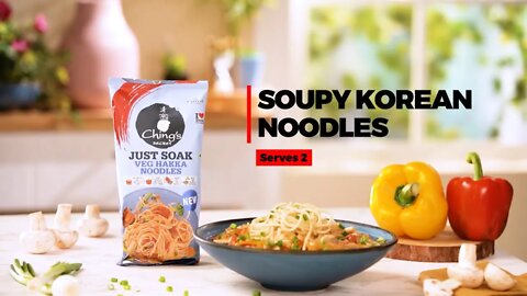 Soupy Korean Noodles Recipe | Ching’s Just Soak Veg Hakka Noodles | Kitchen Savour