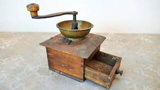 Very old COFFE GRINDER restoration