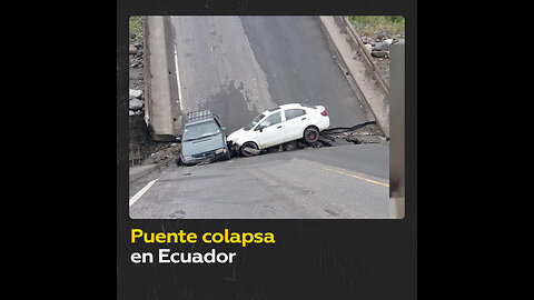 Cae puente que conecta dos cantones en Ecuador