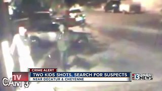 Two kids shot, search for suspects