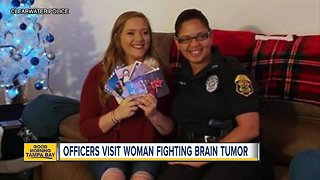 Clearwater Police visit woman fighting brain tumor