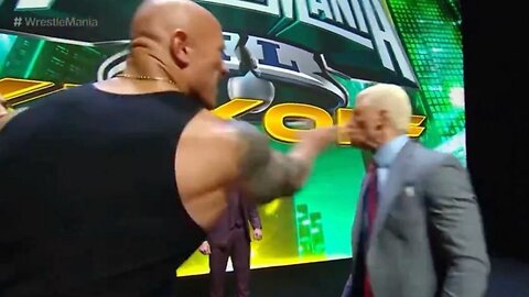 The Rock slaps Cody Rhodes at WrestleMania XL press conference, huge Brawl breaks out