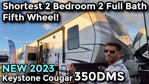 2023 Keystone Cougar 350DMS | Shortest 2 Bedroom 2 Full Bathroom Fifth Wheel RV!