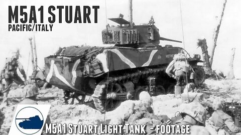 WW2 M5A1 Stuart Light Tank Pacific - Italy - footage.