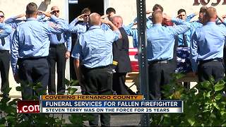 Funeral services held for fallen firefighter