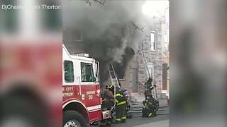 6 firefighters pulled from Baltimore house fire