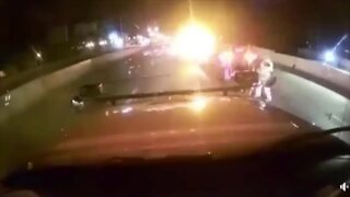 ODOT truck struck by impaired driver on I-76 in Akron