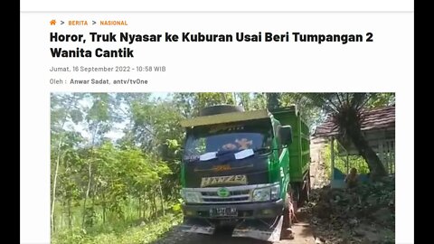 Truk Nyasar ke Kuburan Saat Antar Wanita Cantik yg Viral.