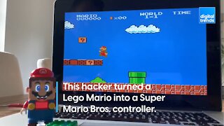 Lego Mario Hacked into a Controller