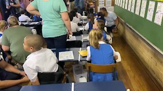 SOUTH AFRICA - Cape Town - First day of school for Grade 1, Goodwood Park Primary school(Video) (RB5)